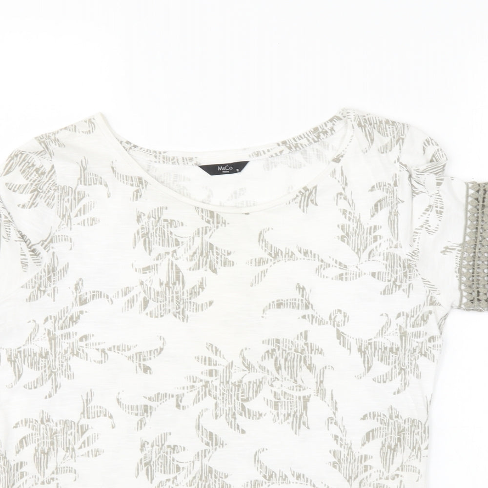 Womens UK Size 8 M&Co Ivory Basic Blouse