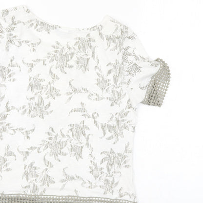 Womens UK Size 8 M&Co Ivory Basic Blouse