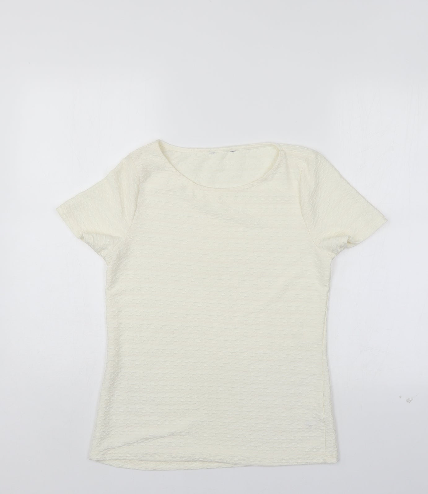 Womens UK Size 8 BHS Ivory Basic Blouse