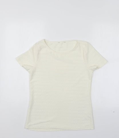 Womens UK Size 8 BHS Ivory Basic Blouse