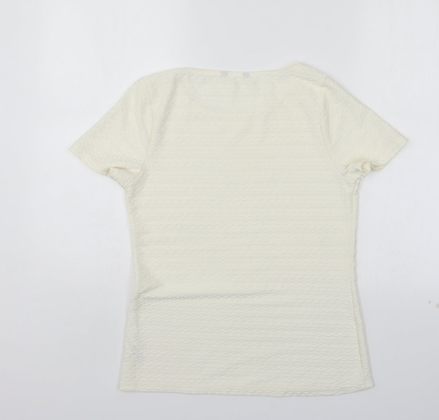 Womens UK Size 8 BHS Ivory Basic Blouse