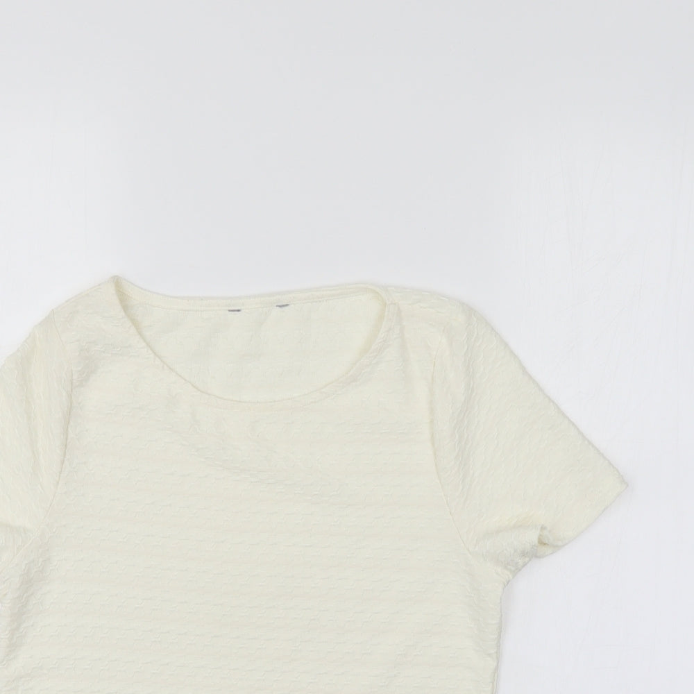 Womens UK Size 8 BHS Ivory Basic Blouse