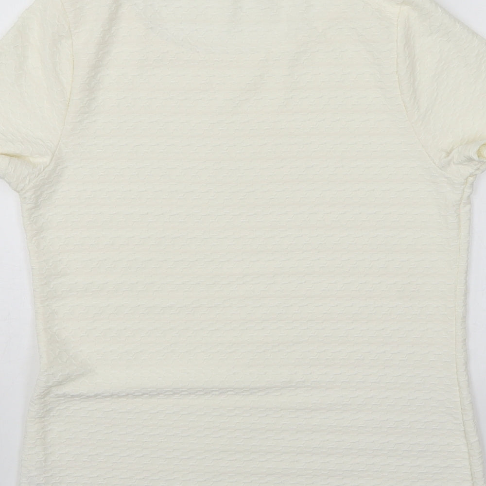 Womens UK Size 8 BHS Ivory Basic Blouse