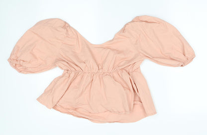 Womens UK Size L cameo rose Pink Basic Blouse