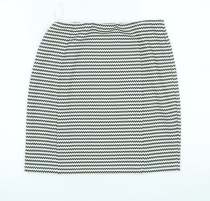 Papaya Womens White Striped  Straight & Pencil Skirt Size 12