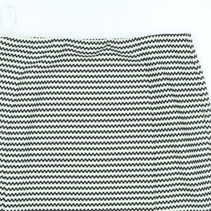 Papaya Womens White Striped  Straight & Pencil Skirt Size 12