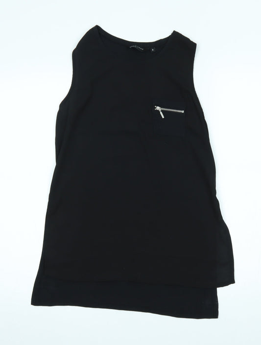 Womens UK Size 8 New Look Black Basic Blouse