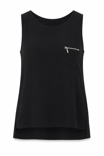 Womens UK Size 8 New Look Black Basic Blouse