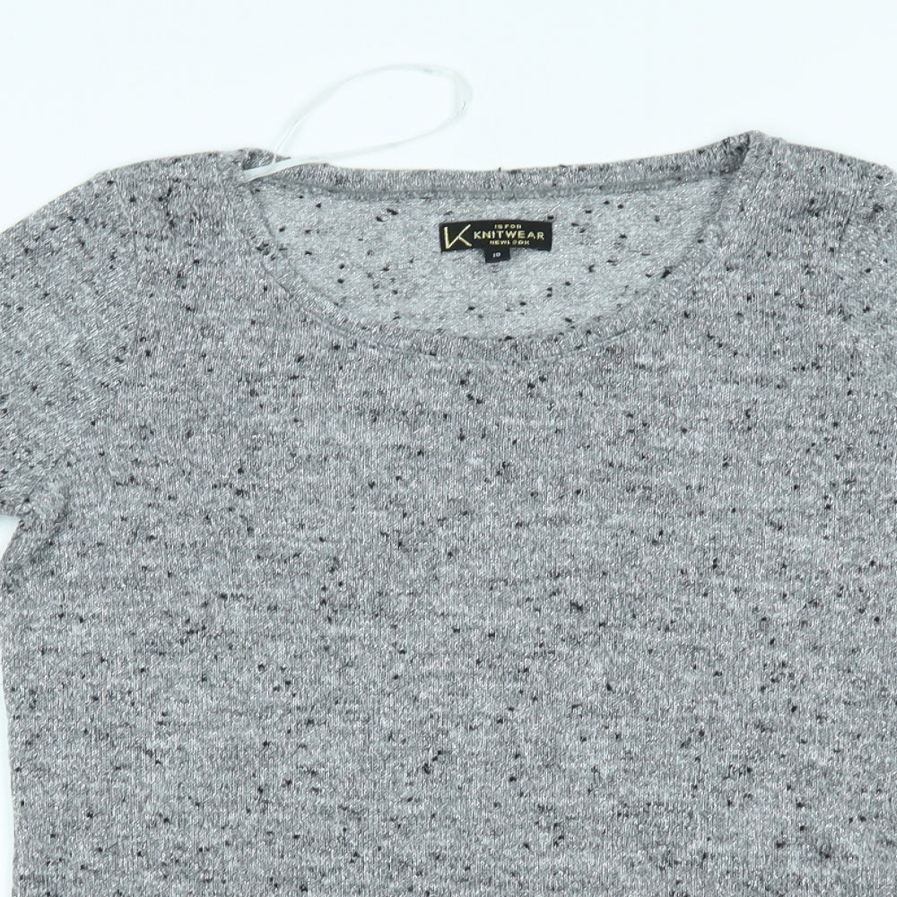 Womens UK Size 10 New Look Grey Pullover Jumper