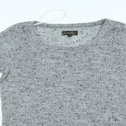 Womens UK Size 10 New Look Grey Pullover Jumper