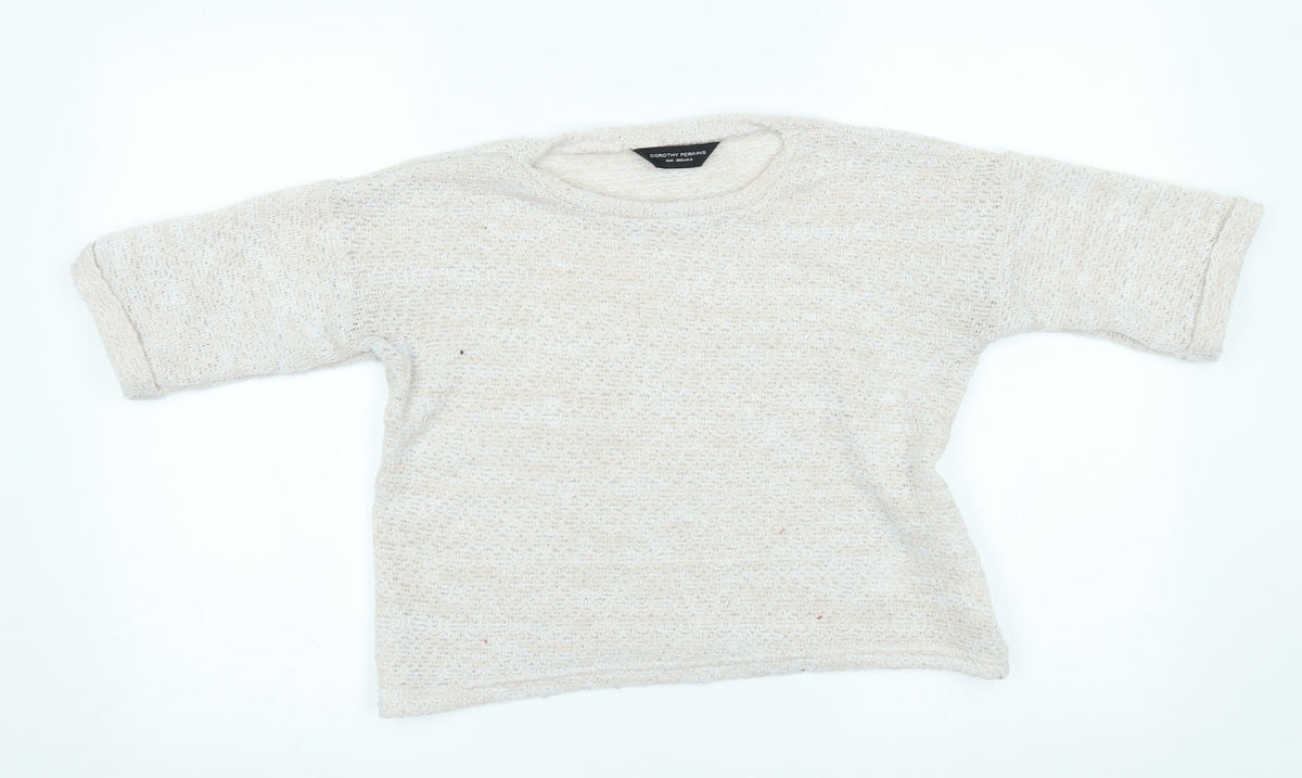 Womens UK Size 8 Dorothy Perkins Beige Pullover Jumper