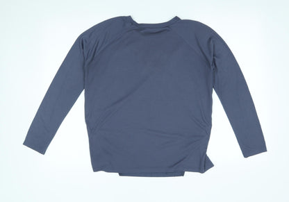 Womens UK Size 8 Atmosphere Blue Basic T-Shirt