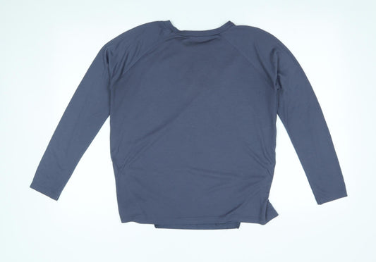 Womens UK Size 8 Atmosphere Blue Basic T-Shirt