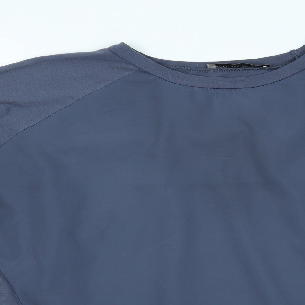 Womens UK Size 8 Atmosphere Blue Basic T-Shirt