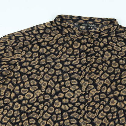 Womens UK Size 10 NEXT Black Basic Button-Up