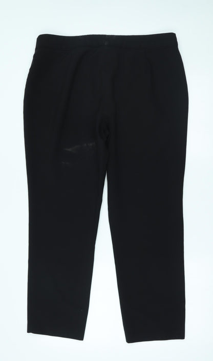 F&F Womens Black   Trousers  Size 16 L26 in