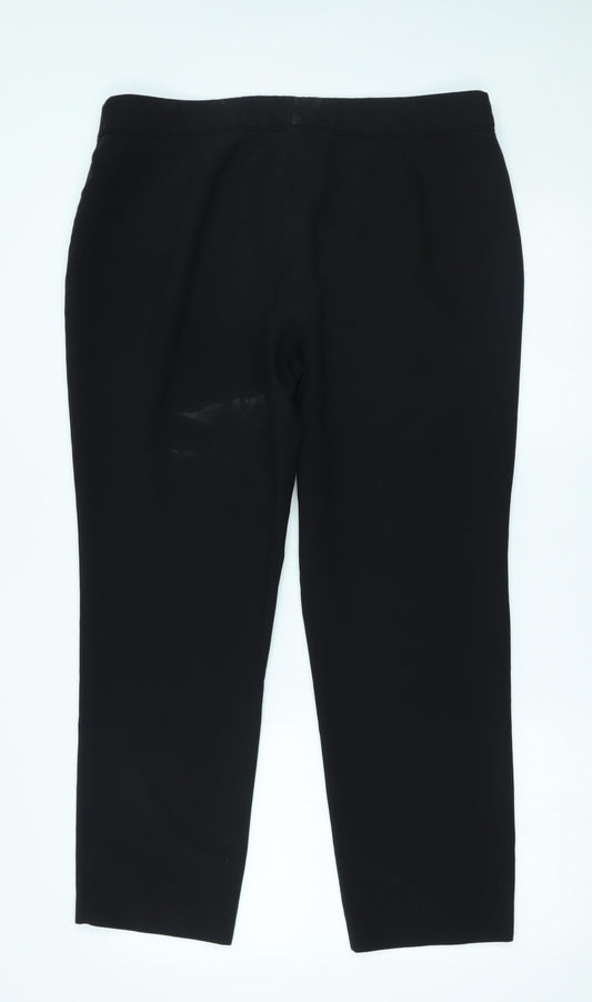 F&F Womens Black   Trousers  Size 16 L26 in