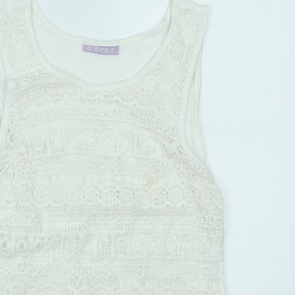 Avenue Womens White   Basic Blouse Size 10