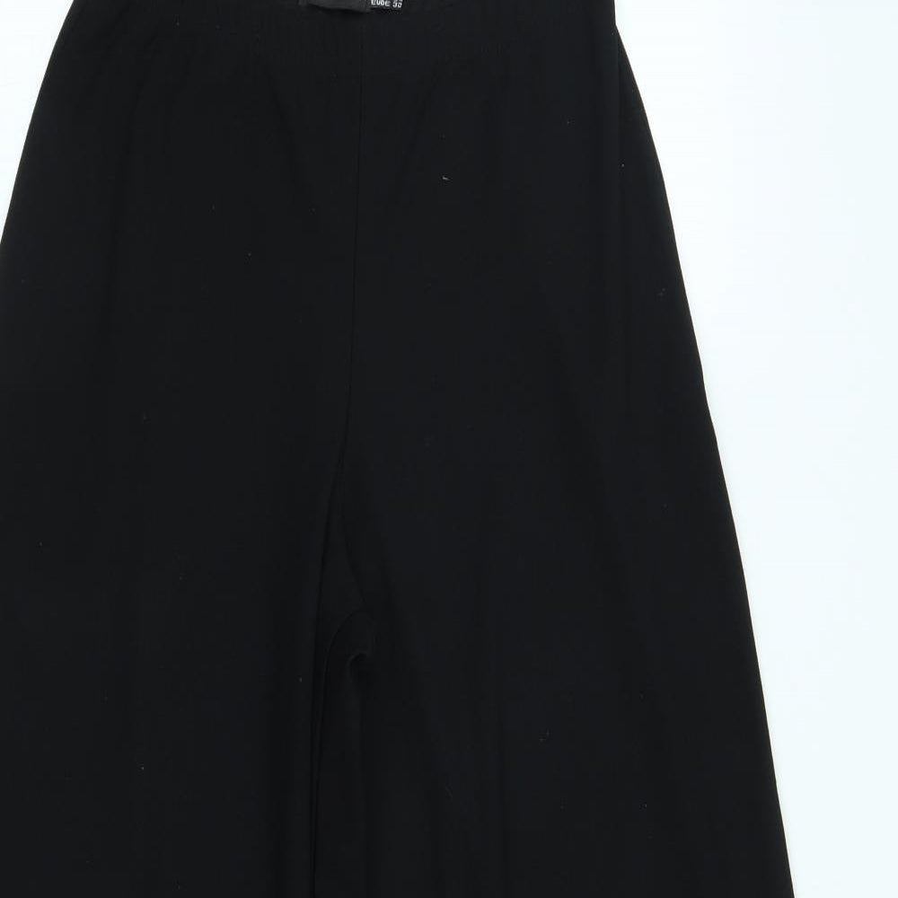 Womens UK Size 6 PRETTYLITTLETHING Regular Fit Capri Black Trousers