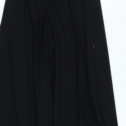 Womens UK Size 6 PRETTYLITTLETHING Regular Fit Capri Black Trousers