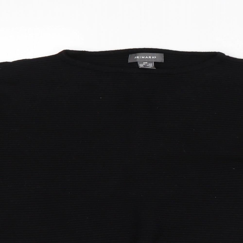 Primark Womens Black   Pullover Jumper Size 2XS