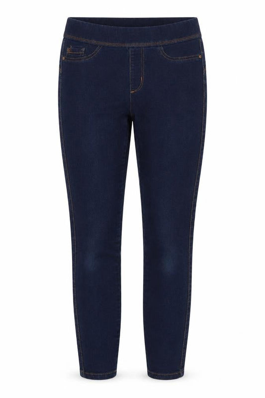 Front view of Denim Co women’s blue jegging jeans, size UK 8, 27-inch leg