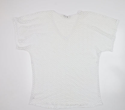 George Womens White   Basic Blouse Size M