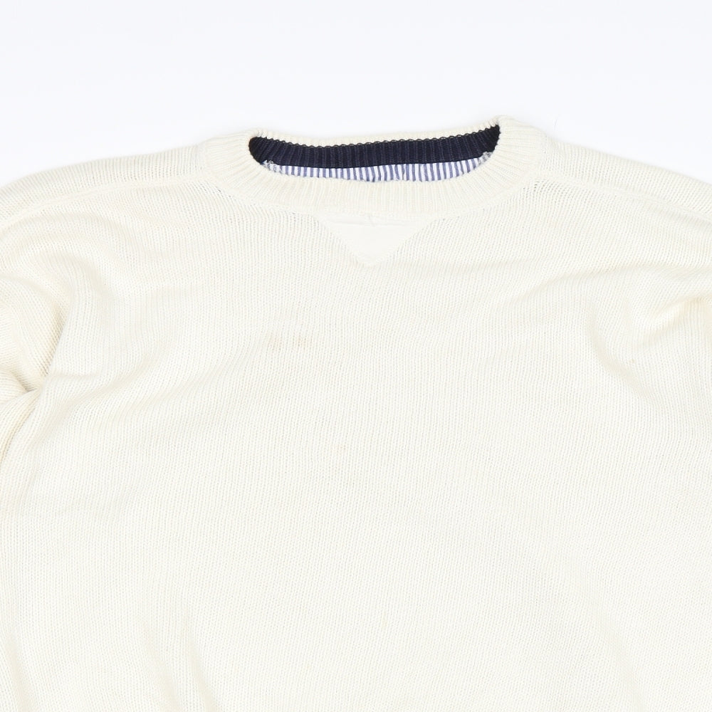 St Michael Mens Beige Pullover Jumper Size XL
