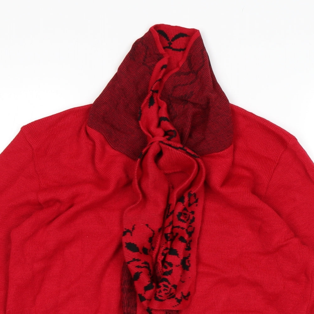 Glimpse Womens Red   Pullover Jumper Size S