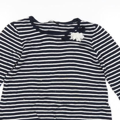 George Girls Multicoloured Striped  Jumper Dress  Size 7-8 Years