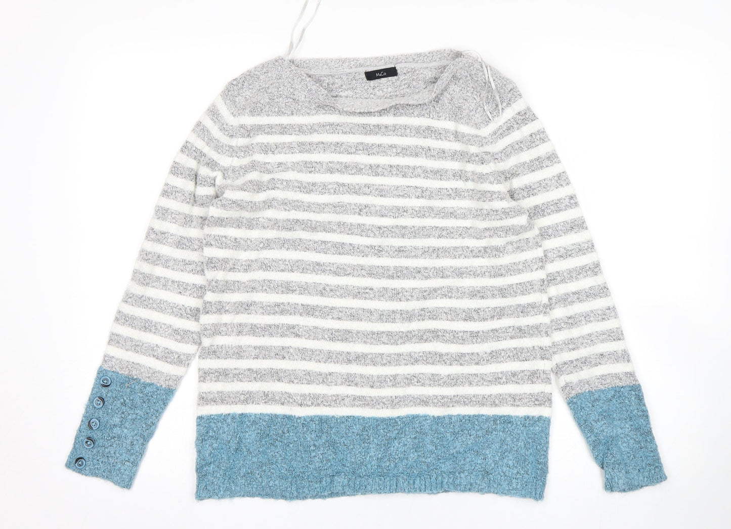 Womens UK Size 14 M&Co Grey Pullover Jumper