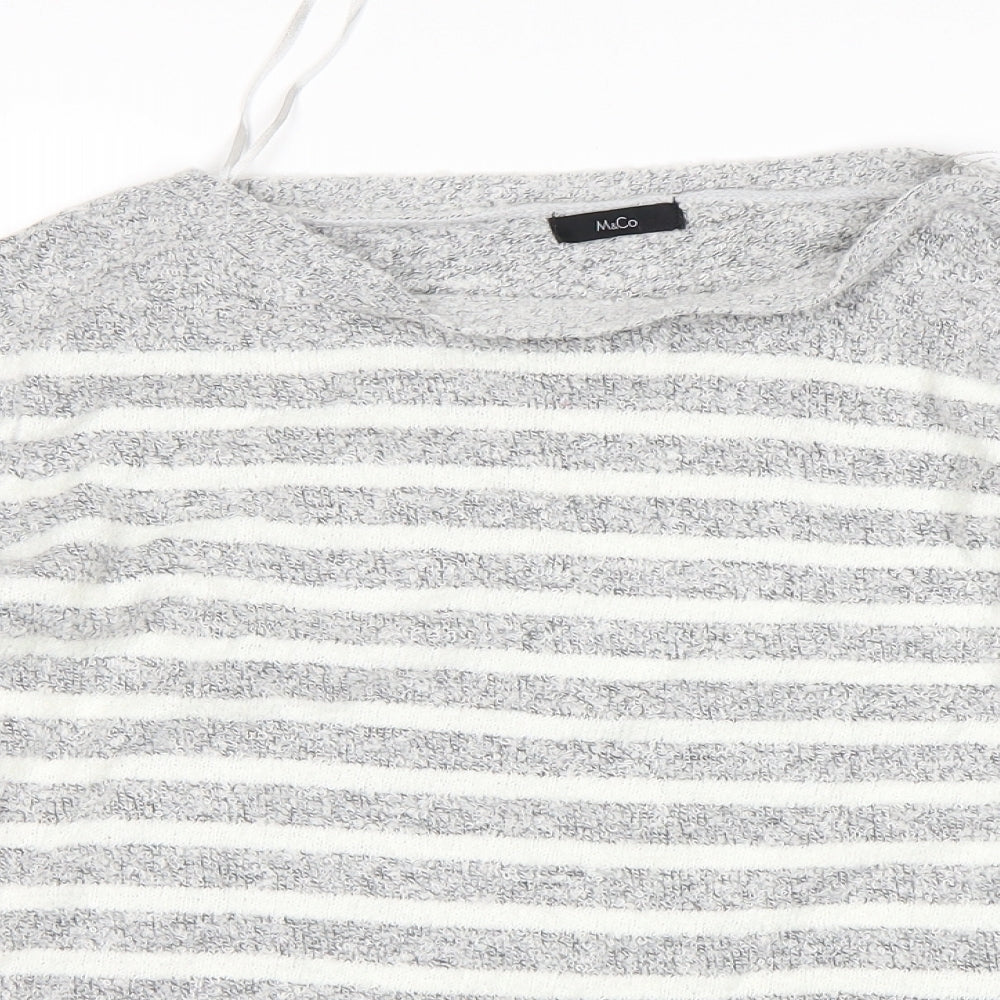 Womens UK Size 14 M&Co Grey Pullover Jumper