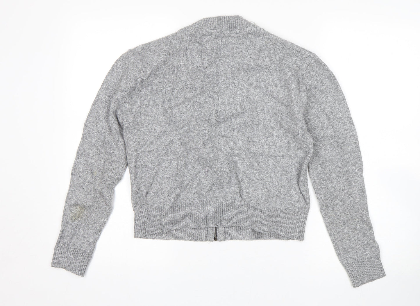 Womens UK Size 12 Red Herring Grey Full Zip Jumper