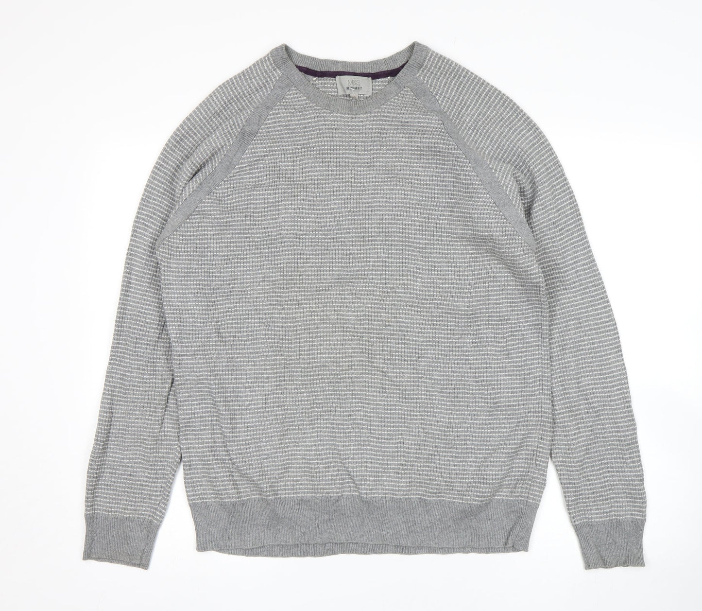 Mens UK Size L M&S Grey Pullover Sweatshirt