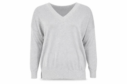 Womens UK Size 6 Topshop Silver Pullover Jumper