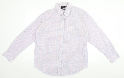 Mens UK Size 44 Marks and Spencer Blue  Button-Up Long Sleeve Casual Shirt
