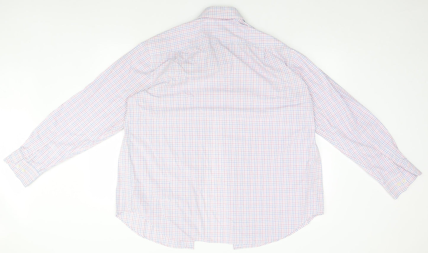 Mens UK Size 44 Marks and Spencer Blue  Button-Up Long Sleeve Casual Shirt