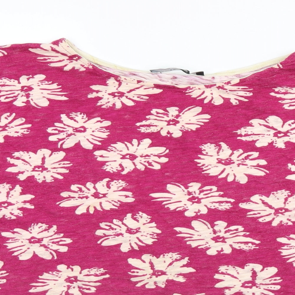 George Womens Pink Floral  Pullover Jumper Size 12