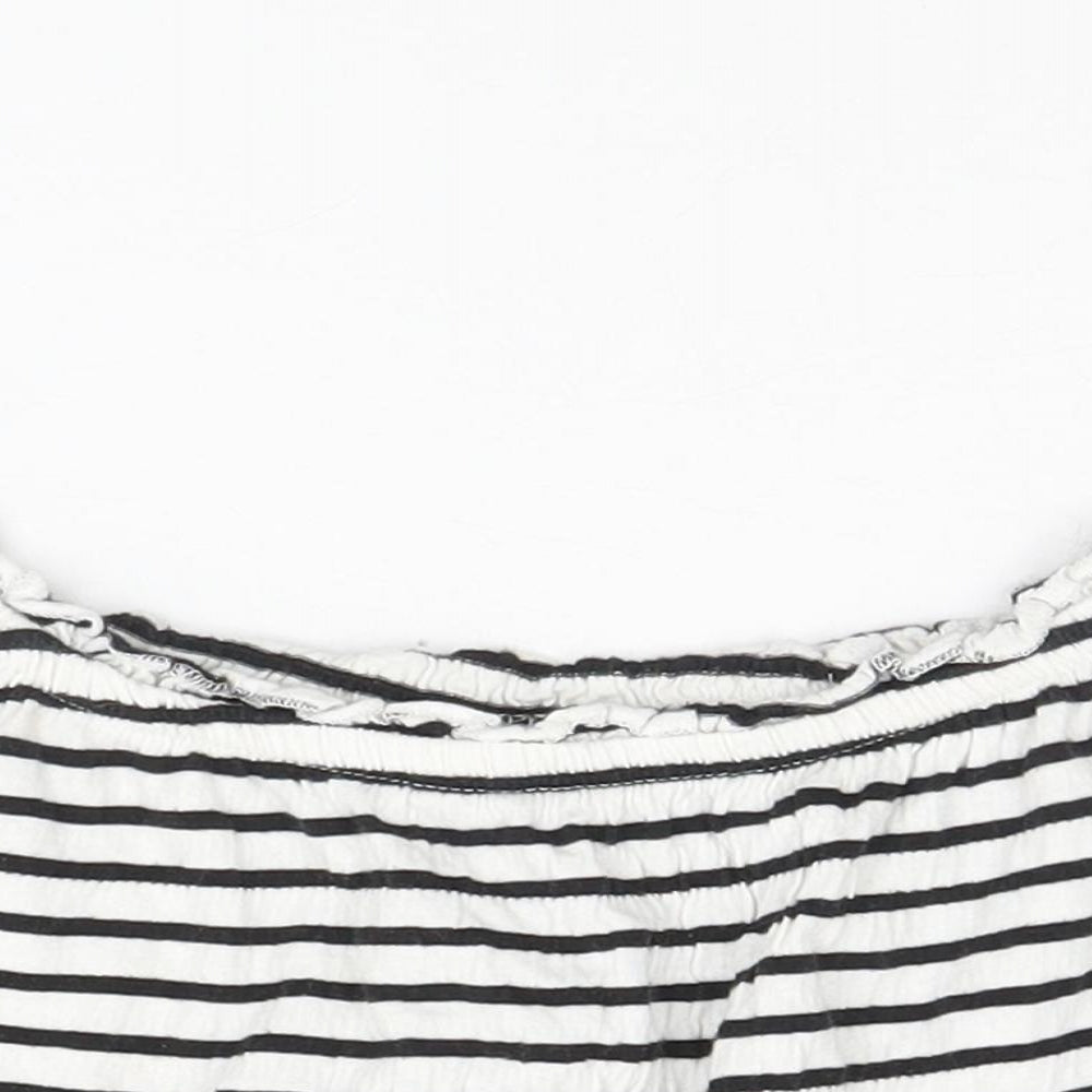 Womens UK Size 6 New Look White Basic Tank