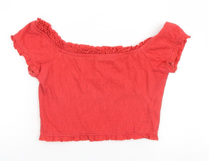 Womens UK Size 8 New Look Red Basic Tank
