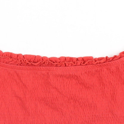 Womens UK Size 8 New Look Red Basic Tank