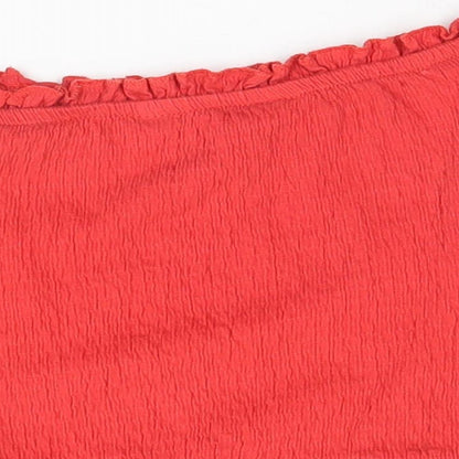 Womens UK Size 8 New Look Red Basic Tank
