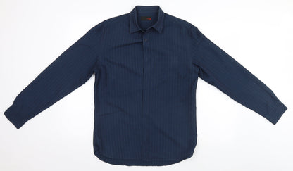 Mens UK Size S NEXT Blue  Button-Up Long Sleeve Casual Shirt