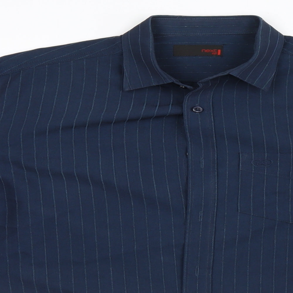 Mens UK Size S NEXT Blue  Button-Up Long Sleeve Casual Shirt