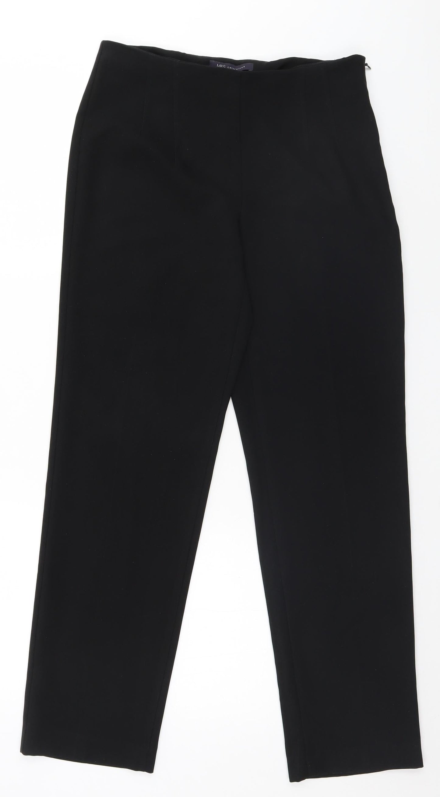 Womens UK Size 8 Marks and Spencer Regular Fit  Black Trousers