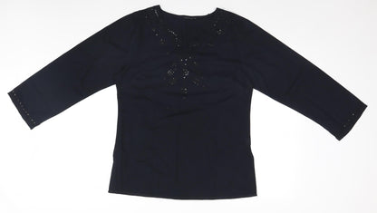 Womens UK Size  Preworn Black Basic Blouse