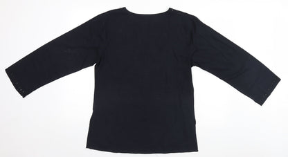 Womens UK Size  Preworn Black Basic Blouse