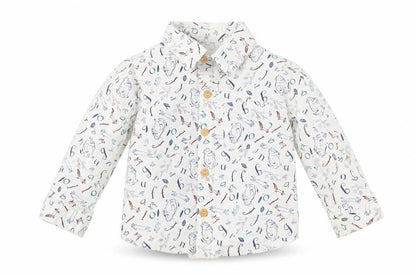 TU Baby White Geometric  Basic Button-Up Size 3-6 Months  - Gruffalo