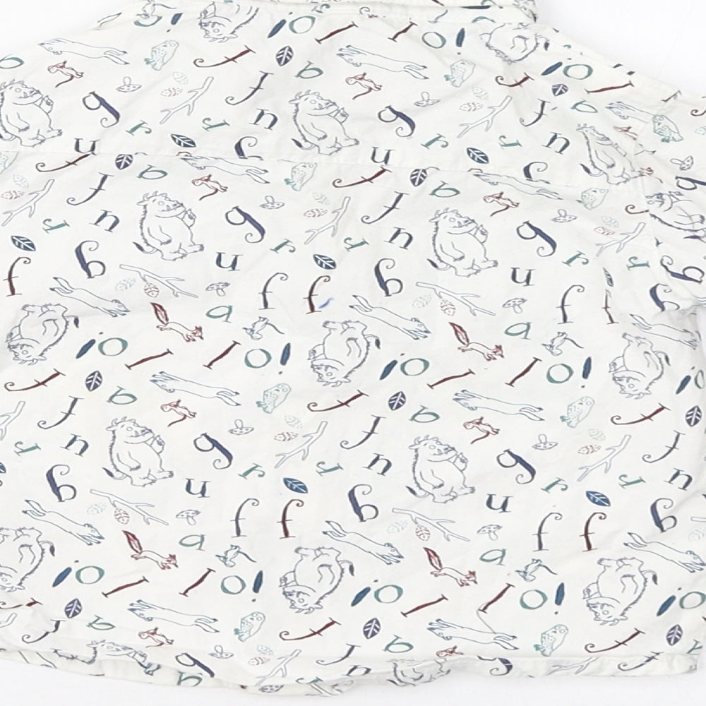 TU Baby White Geometric  Basic Button-Up Size 3-6 Months  - Gruffalo