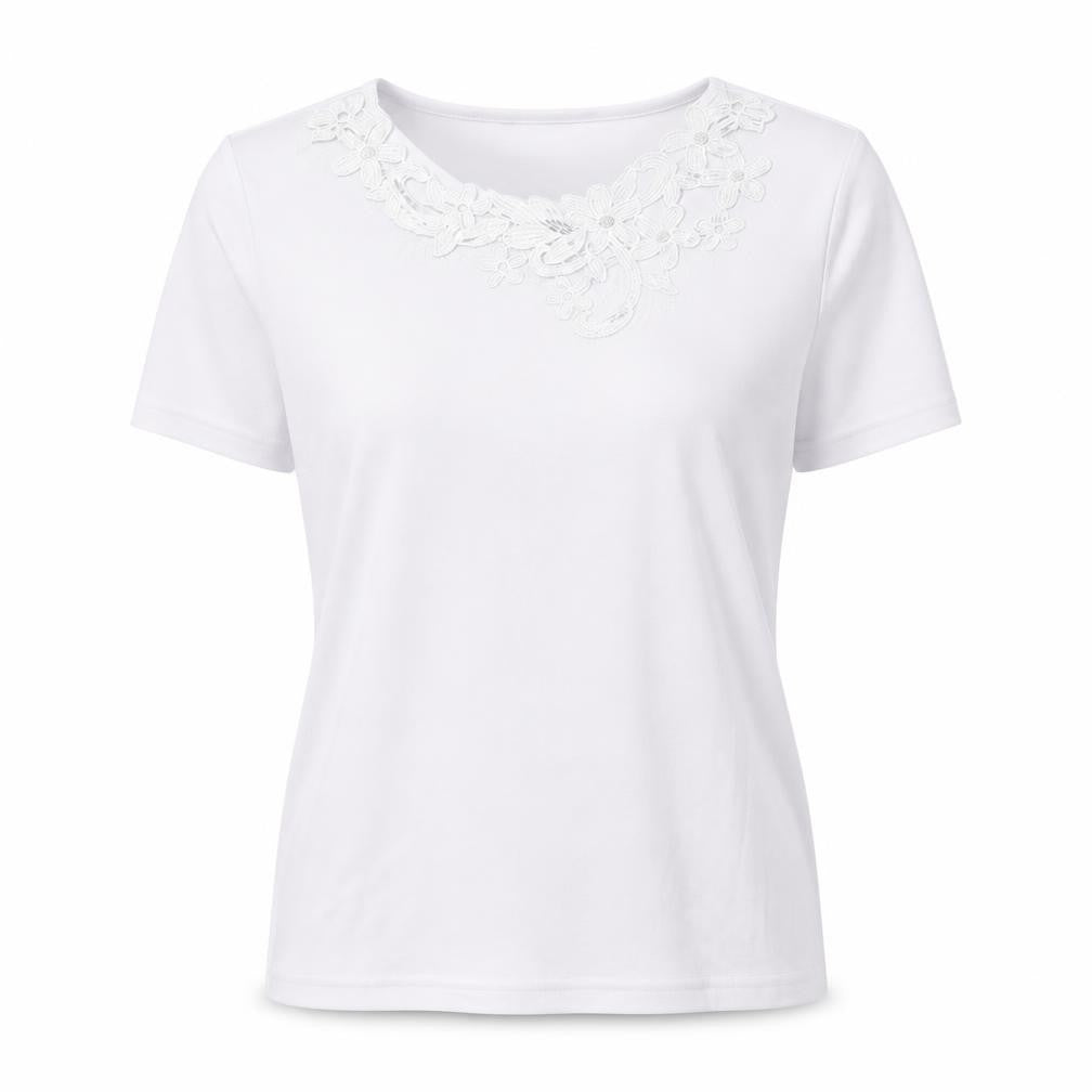 Womens UK Size S Preworn White Basic T-Shirt
